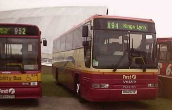 First Eastern Counties Volvo B10M Plaxton 41 - R841DVF