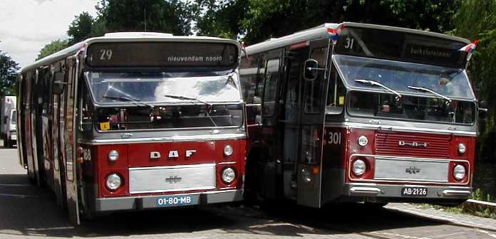 Amsterdam Bus Museum DAFs 01-80-MB & AB-21-26