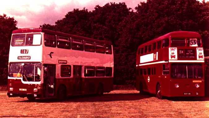 Reading Transport MCW Metro Scania 1 and London Routemaster FRM1