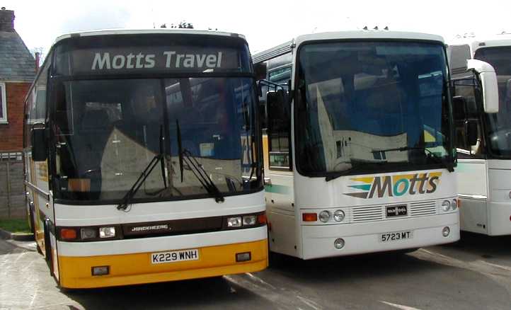Motts Travel Midi coaches MAN 11.190 Jonckheere K229WNH & Volvo B9M Van Hool 5723MT