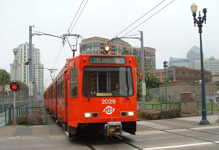 San Diego Metropolitan Transit Siemens SD100 tram 2029