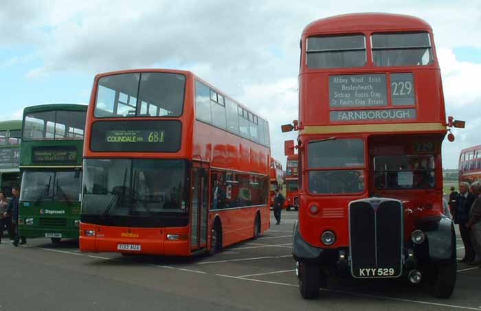 London Transport RT1702 and Wiltax DAF DB250 Plaxton President