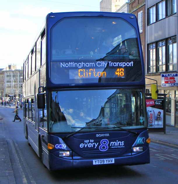 Nottingham City Scania N270UD Omnidekka East Lancs 969