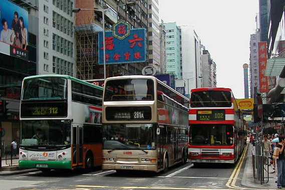 KMB - Kowloon Motor Bus and NWFB Dennis Tridents with Citybus Olympian