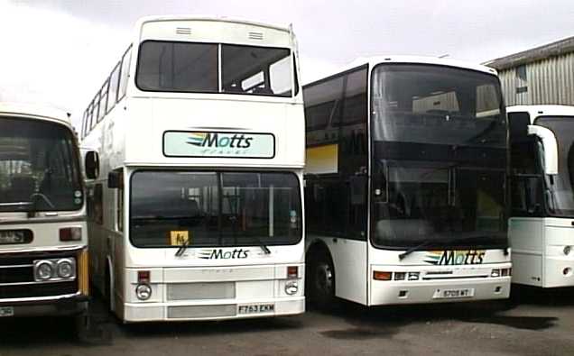 Motts Travel MCW Metrobus F763EKM and Volvo B10MT 5705MT