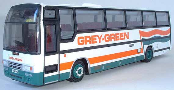 Grey-Green Volvo B10M Plaxton Paramount 3500.
