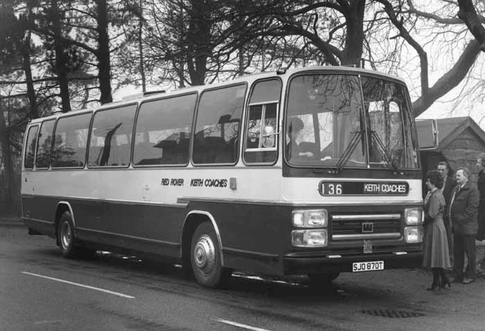 RED  ROVER - KEITH COACHES 136 SJO870T Bedford YMT Plaxton Supreme Express IV C49F