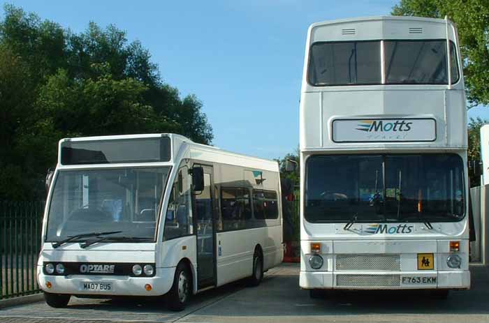 Motts Travel MCW Metrobus F765EKM & Optare Solo MA07BUS