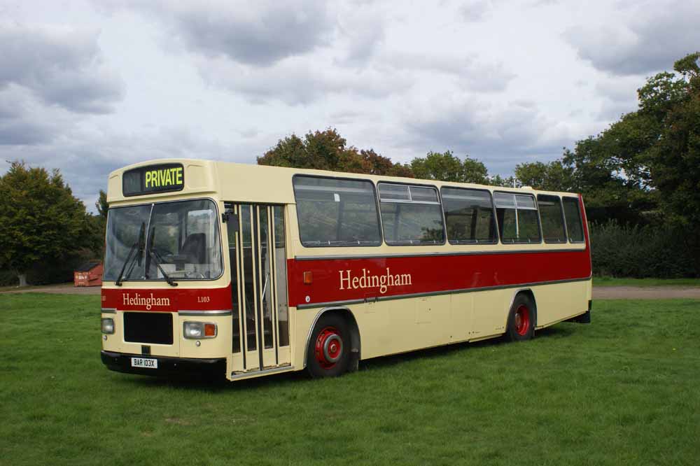 Hedingham Omnibus Leyland Leopard Plaxton Bustler L103