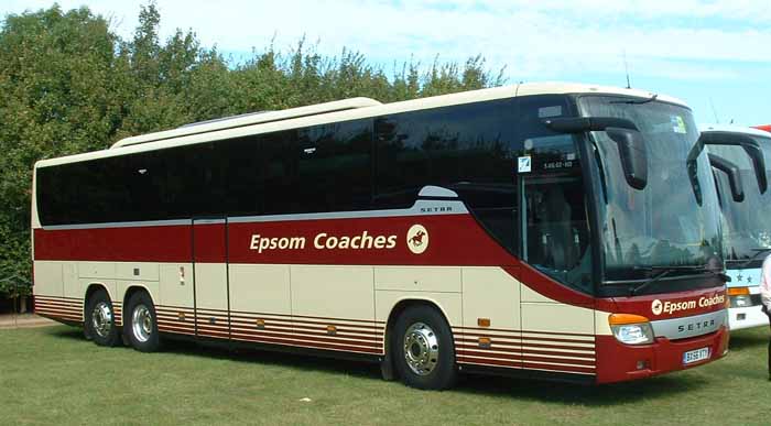Epsom Coaches tri-axle Setra