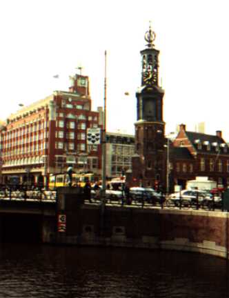 Amsterdam Tram on bridge